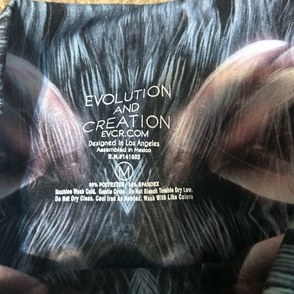 EVCR Evolution & Creation Feather Print Yoga Leggings Medium - Picture 10 of 10